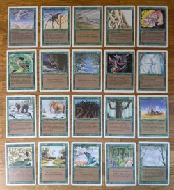 Lot of 20 Magic the Gathering MTG Green Cards Revised 3rd Edition - LP, No Dupes - Image 1