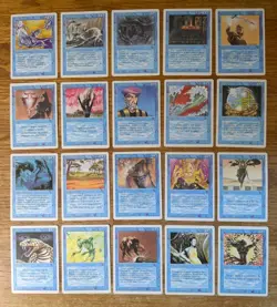 Lot of 20 Magic the Gathering MTG Blue Cards Revised 3rd Edition - LP, No Dupes - Image 1