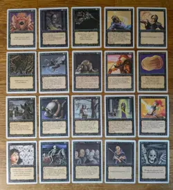 Lot of 20 Magic the Gathering MTG Black Cards Revised 3rd Edition - LP, No Dupes - Image 1