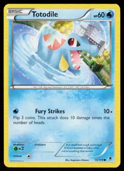 Totodile 15/119 Common Phantom Forces Pokemon Near Mint - Image 1