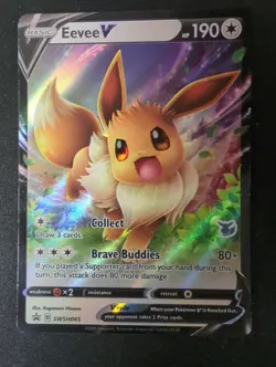 Pokemon Eevee V SWSH065 Promo - Battle Academy Deck Stamp ULTRA RARE Lp - Image 1