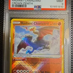 Pokemon TCG Radiant Charizard Crown Zenith Radiant Rare Holo PSA 9 English - Image 1