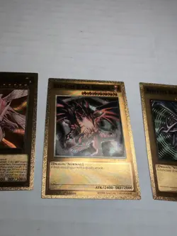 Yugioh Custom Gold Foil Card Red-Eyes Black Dragon Lot For Art Purposes  - Image 5
