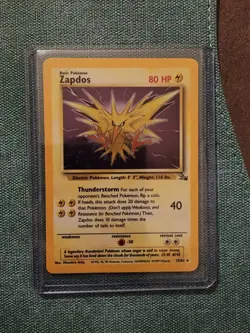 Pokemon TCG Zapdos Fossil Holo Rare - Image 1