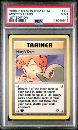 2000 Pokemon Gym Challenge Misty's Tears 1st Edition PSA 9 Mint - Image 1