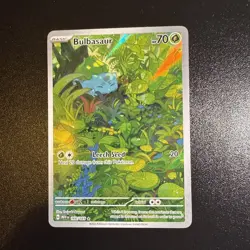 Pokemon TCG Bulbasaur 166/165 Scarlet And Violet 151 Illustration Rare - Image 1