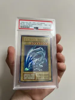 1999 Yu-Gi-Oh Starter Box Blue-Eyes White Dragon Ultra Rare PSA 8 - Image 3