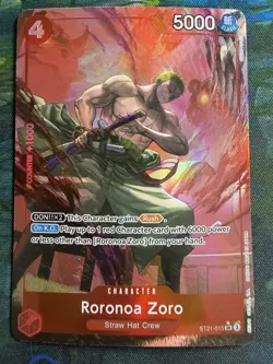 Roronoa Zoro Special Alt Art Parallel One Piece Starter Deck EX Gear 5 ST21-015 - Image 1