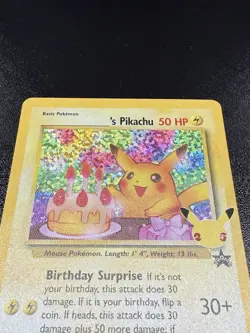 Pokemon Pikachu TCG Birthday Celebrations Classic Collection Holo Card 24/53 - Image 3