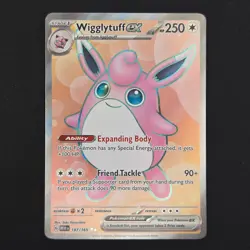 Pokemon TCG Card Wigglytuff ex 187/165 S&V 151 Ultra Rare *English* - NM - Image 1