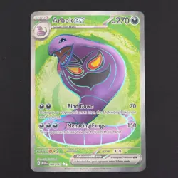 Pokemon TCG Card Arbok ex 185/165 S&V 151 Ultra Rare Full Art - NM - Image 1