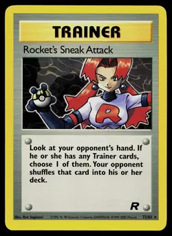 Pokemon Card - Rocket's Sneak Attack Team Rocket 72/82 Unlimited Rare - Image 1