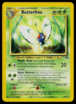 Pokemon Card - Butterfree Neo Discovery 19/75 Rare - Image 1