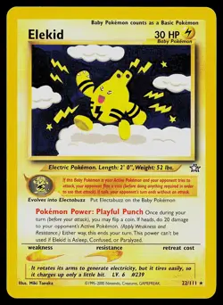 Pokemon Card - Elekid Neo Genesis 22/111 Rare - Image 1