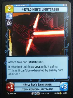 Kylo Ren's Lightsaber 40/264 - Star Wars Unlimited Card #4UV - Image 1