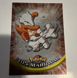 Topps Marowak 105 TV Animation Edition 1999 Regular Die-Cut Pokemon Card - Image 1