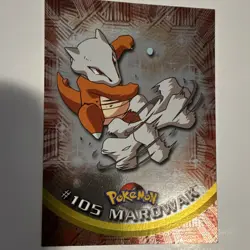 Topps Marowak 105 TV Animation Edition 1999 Regular Die-Cut Pokemon Card - Image 2