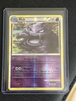 Pokemon Muk TCG Reverse Holo Card 31/90 Undaunted LP - Image 1