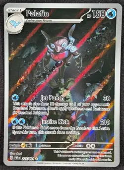 Palafin 2024 Paldean Fates Full Art Illustration Rare Pokemon Card 225/091 (NM) - Image 1