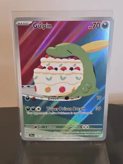 Pokemon Gulpin TCG 154/142 Sv07 Stellar Crown Holo Illustration Rare Card - Image 1