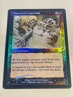 Haunted Crossroads Mercadian Masques Foil NM Black Uncommon - Image 1