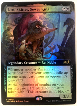 MTG Lord Skitter, Sewer King EXTENDED ART FOIL Wilds of Eldraine 0339 NM - Image 1