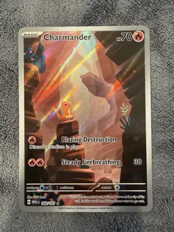 *NM* Pokemon TCG Charmander 151 Illustration Rare Card 168/165 - Image 1