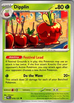 Dipplin Prismatic Evolutions 010/131 Uncommon Pokemon Near Mint - Image 1