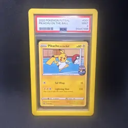 Pikachu On The Ball PSA 9 - 001/005 - 2020 Futsal Promo - Pokemon - WITH GUARD - Image 1
