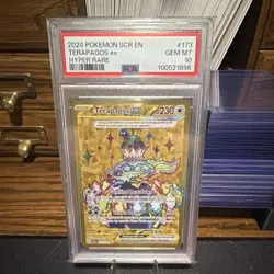 Pokemon Terapagos ex 173/142 Sv07 Stellar Crown Hyper Rare Holo PSA 10 EN - Image 1