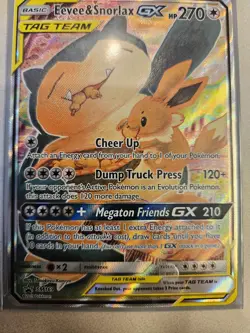 Pokemon TCG 2019 Eevee & Snorlax GX SM169 SM Promos Holo Card - Image 3