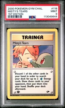 2000 Pokemon Gym Challenge Misty's Tears 1st Edition 118/132 PSA 9 Mint - Image 1