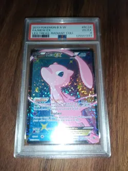 Pokemon TCG B & W Mew EX Full Art Leg. Treasure Radiant Coll. PSA 4 - Image 2
