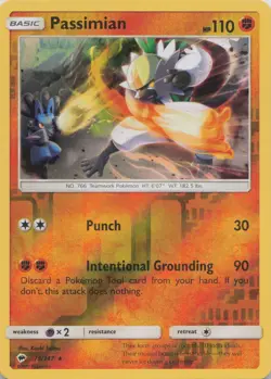 Passimian 79/147 Rare Burning Shadows Pokemon Reverse Holo Near Mint - Image 1