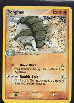 Donphan 40/110 Uncommon Holon Phantoms Pokemon Moderately Played - Image 1