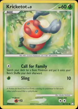 Kricketot 86/123 Common Mysterious Treasures Pokemon Lightly Played - Image 1