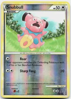 Snubbull 71/95 Common Call of Legends Pokemon Reverse Holo Lightly Played - Image 1