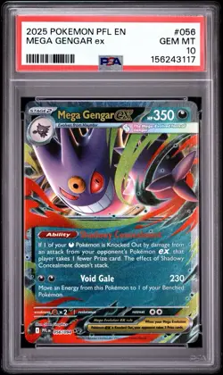 The Pokemon Company Mega Gengar ex PSA 10 056/094 Me02 Holo DR 350 HP EN - Image 1