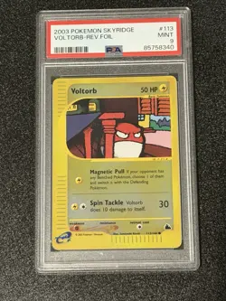 2003 POKEMON SKYRIDGE #113 VOLTORB-REVERSE FOIL PSA 9 - Image 1