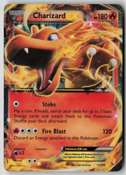 Charizard EX 11/106 Holo EX Rare Flashfire Pokemon LP - Image 1