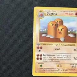 Wizards of the Coast Dugtrio 1st Edition Base Set Shadowless 19/102 70 - MP🔥🔥 - Image 4
