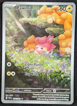 Pawmi 2024 Paldean Fates Full Art Illustration Rare Pokemon Card 226/091 (NM) - Image 1