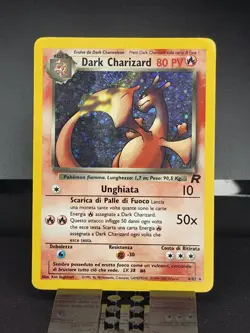 Dark Charizard 4/82 Team Rocket Holo Rare Italian 2000 WOTC Vintage Damaged - Image 1
