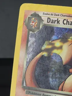Dark Charizard 4/82 Team Rocket Holo Rare Italian 2000 WOTC Vintage Damaged - Image 2