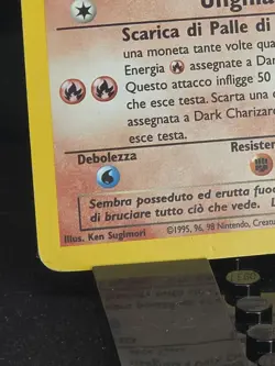 Dark Charizard 4/82 Team Rocket Holo Rare Italian 2000 WOTC Vintage Damaged - Image 4