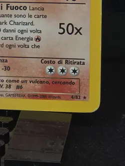 Dark Charizard 4/82 Team Rocket Holo Rare Italian 2000 WOTC Vintage Damaged - Image 5