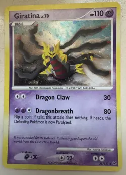 Giratina 28/127 Cosmos Holo Rare Platinum Base Set Pokemon Card 2009 MP - Image 1