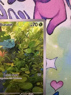 Pokemon Bulbasaur 166/165 SV Scarlet & Violet 151 IR Full Art Holo Eng 70HP - Image 4