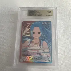 One Piece EB03-007 Nefeltari Vivi Heroines Edition Leader Alt Art Foil BGS 10 - Image 1