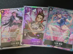 One Piece Card Game Nico Robin 3 Cards Set Korean NM - Image 1